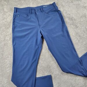 Mizzen+Main Helmsman Athletic Taper Pants Mens 32x30 Navy Blue 1BO-0537-A